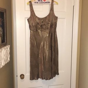 Gold cocktail dress
